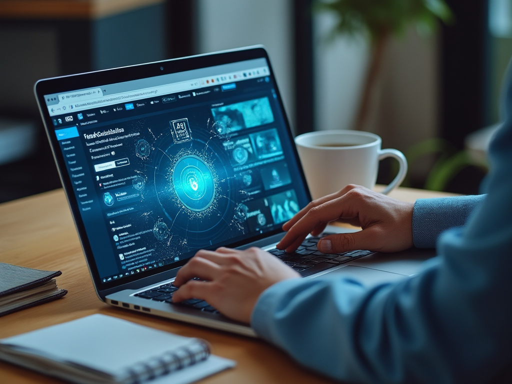 Small Business Owner Using Content Management App